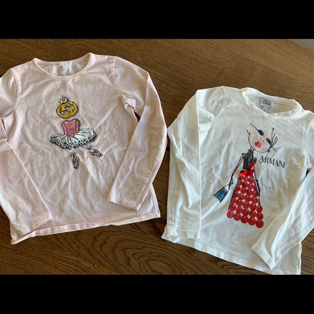 2 tops GUCCI AND ARMANI